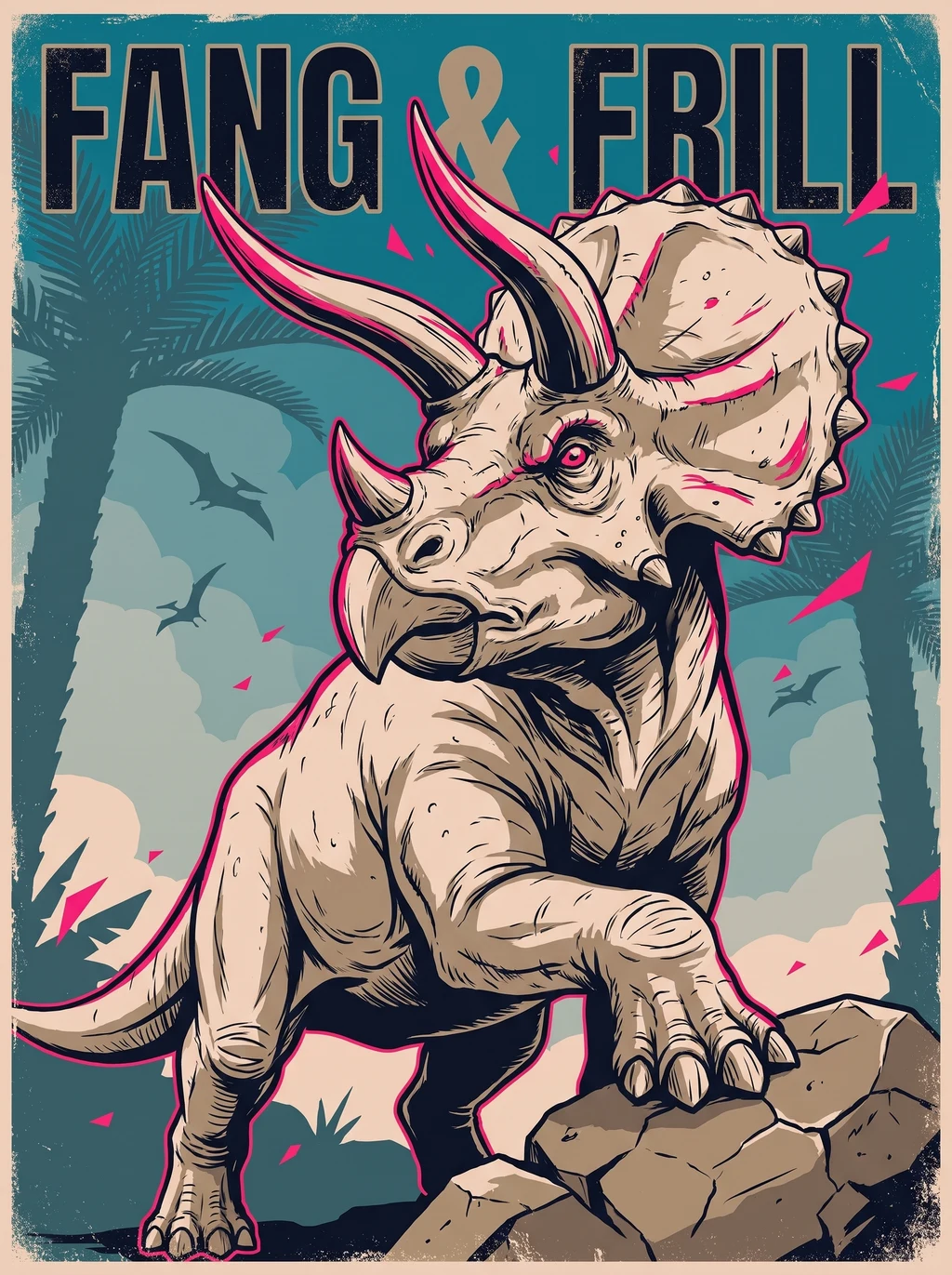 Fang & Frill Triceratops Graphic Tee