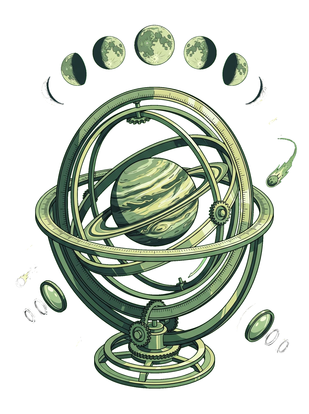 Celestial Mechanics Armillary Sphere T-Shirt