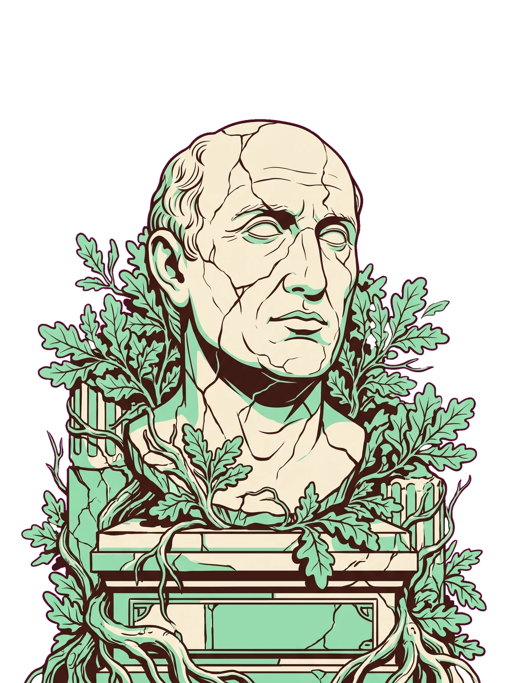 Stoic Serenity: Ancient Wisdom Bust