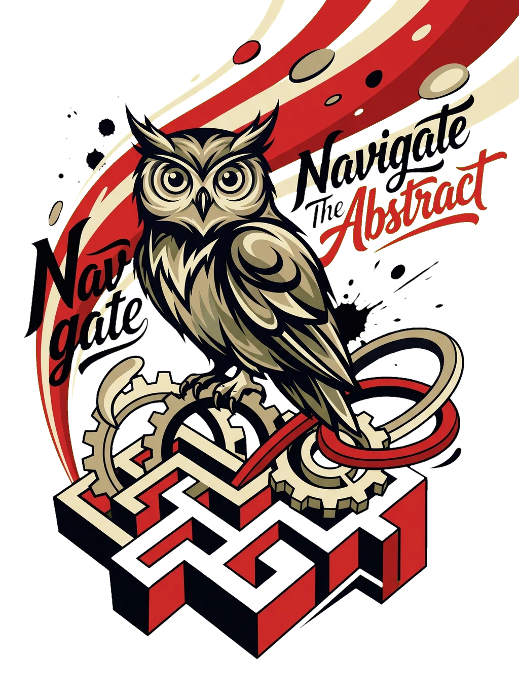 Owl of Paradox: Geometric Insight Tee