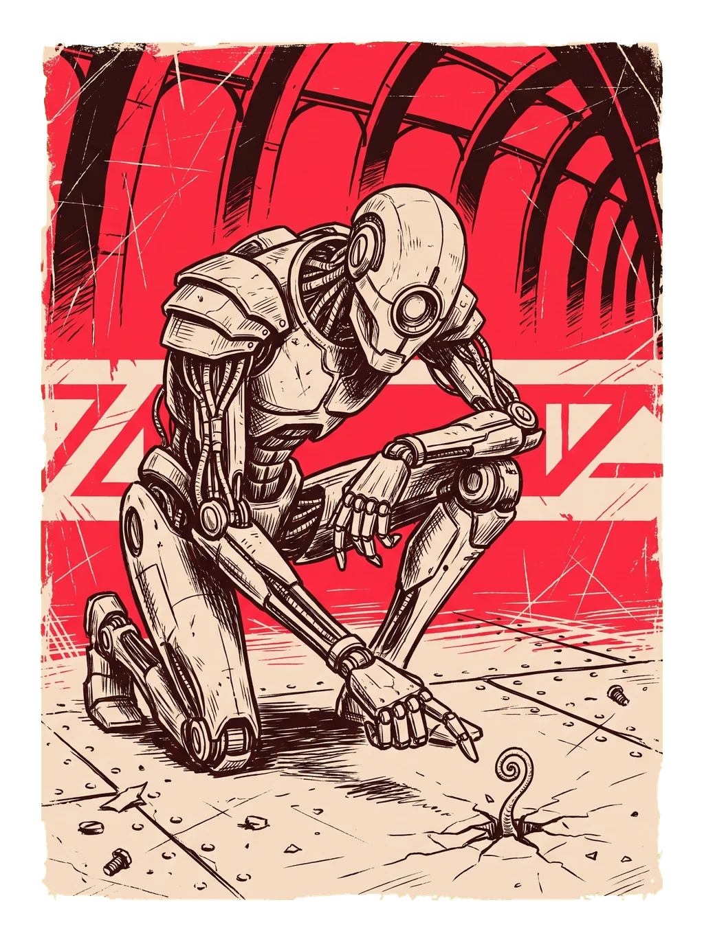Life in the Machine Android Graphic Tee
