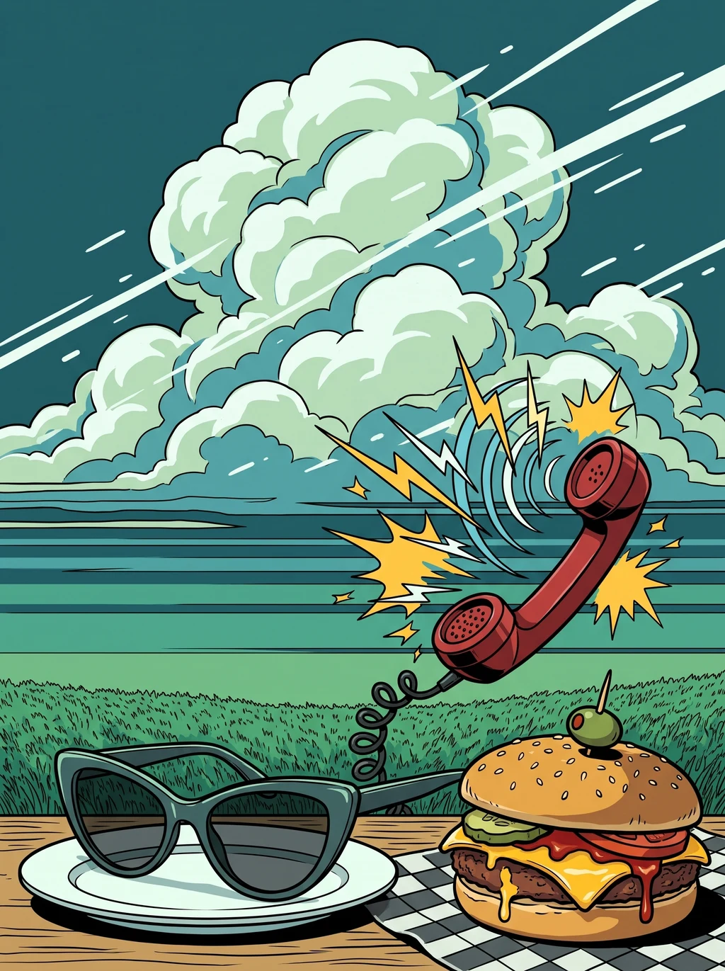 Off the Hook Vintage Diner Graphic Tee