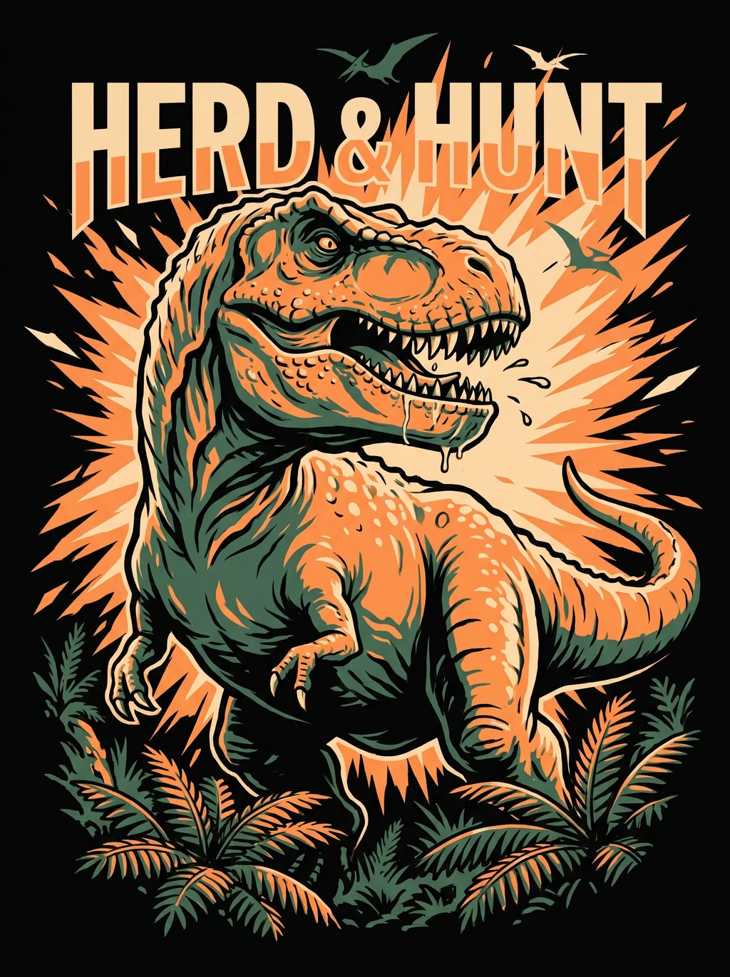 Herd & Hunt: Apex Predator T-Rex Graphic Tee