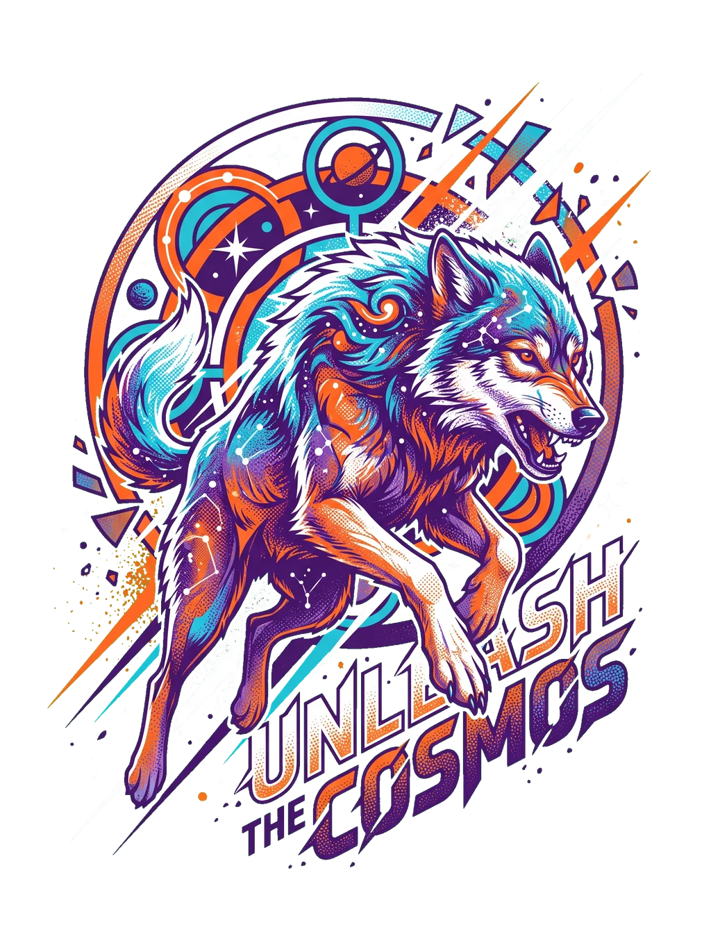 Cosmic Wolf Burst Dynamic Tee