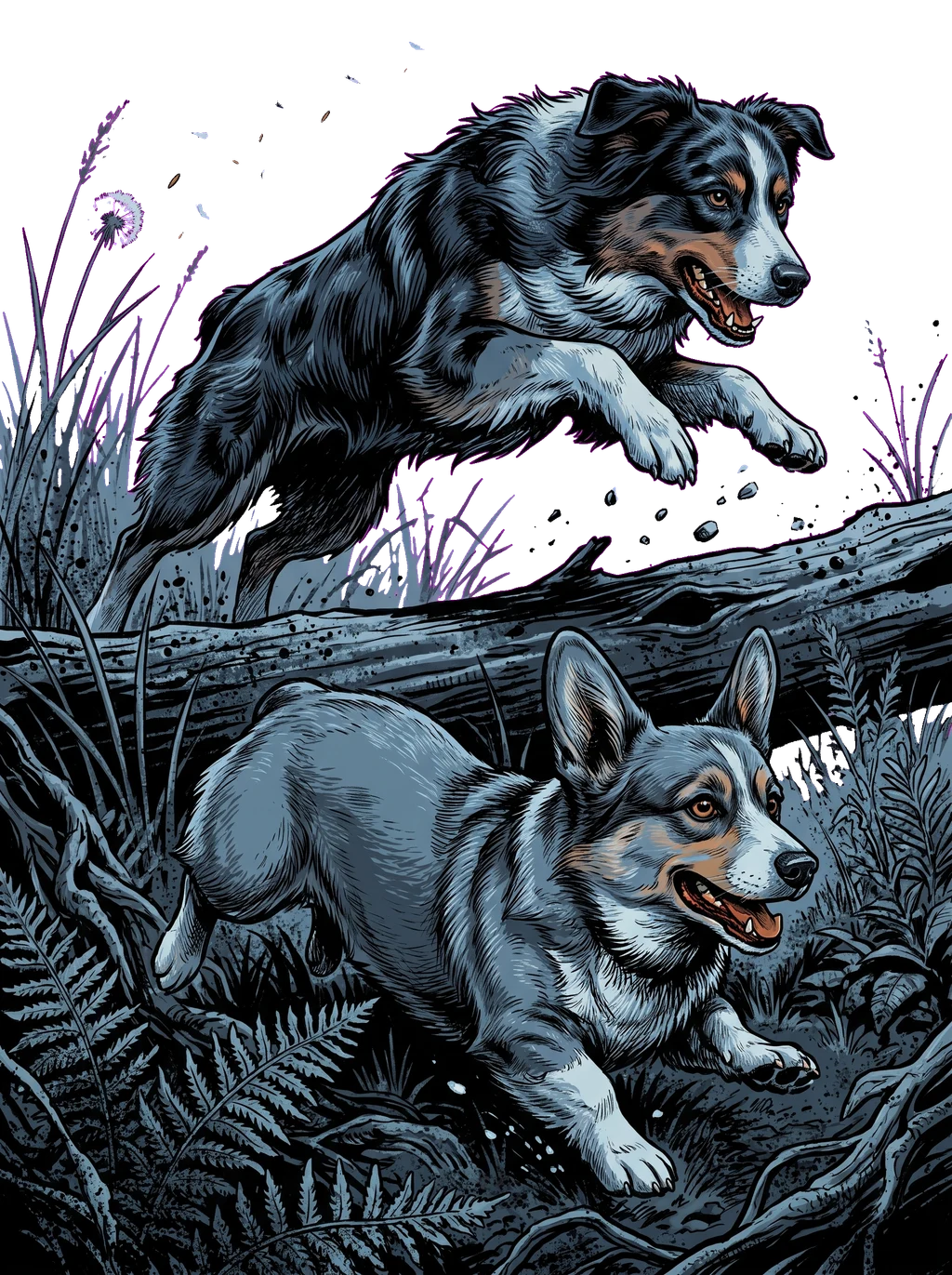 The Great Chase: Aussie & Corgi Graphic Tee