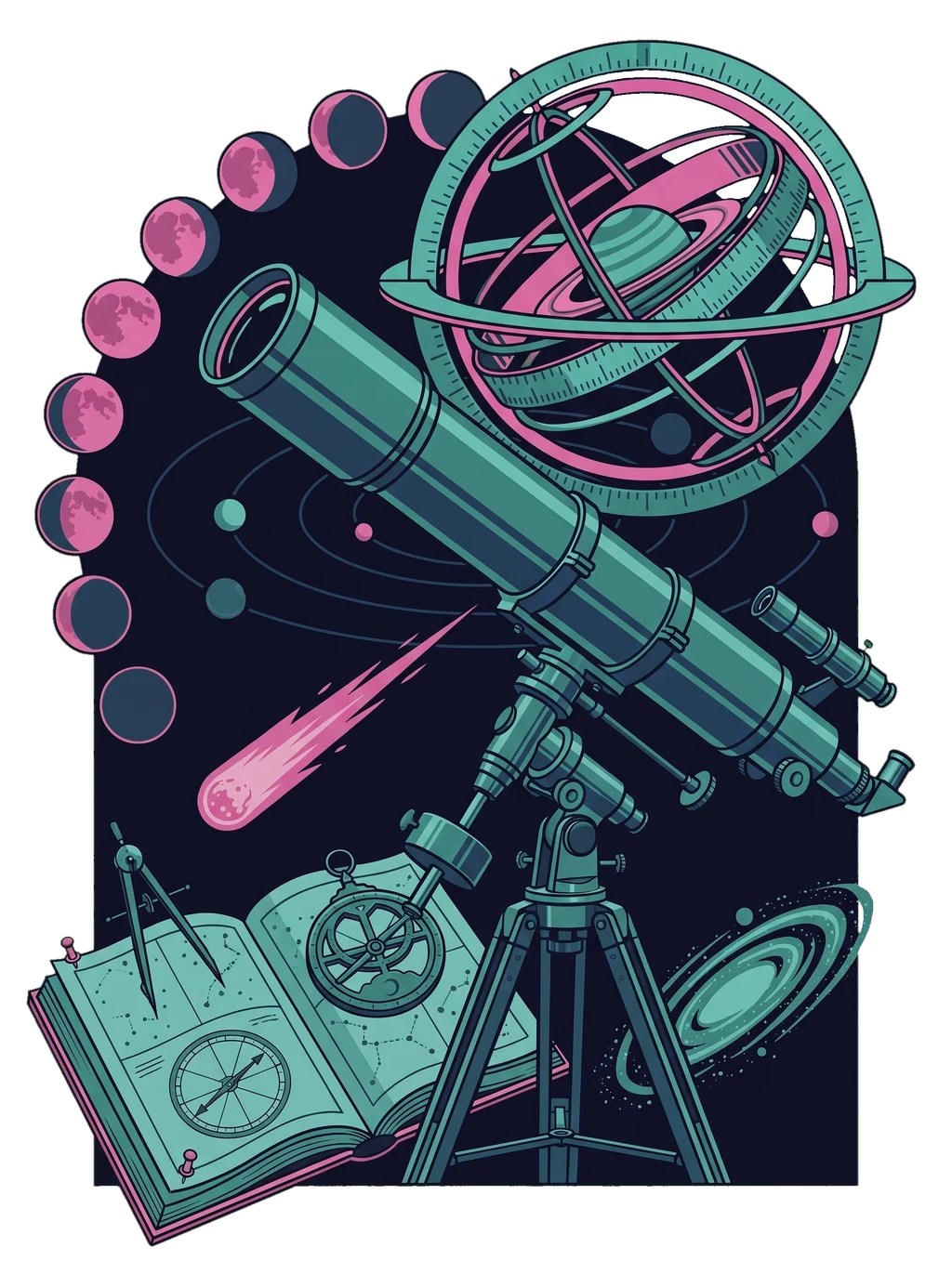 Cosmic Cartographer Vintage Astronomy T-Shirt