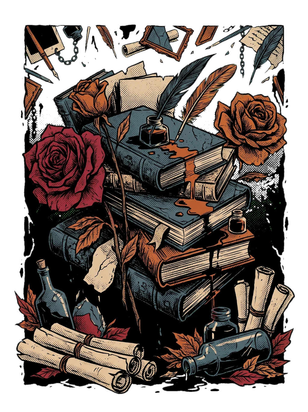 Dynamic Poetcore Abstract T-Shirt