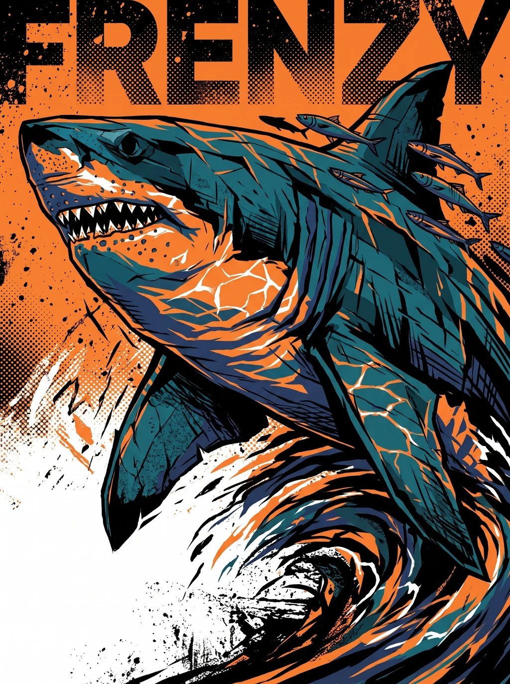 Apex Frenzy Shark Graphic T-Shirt