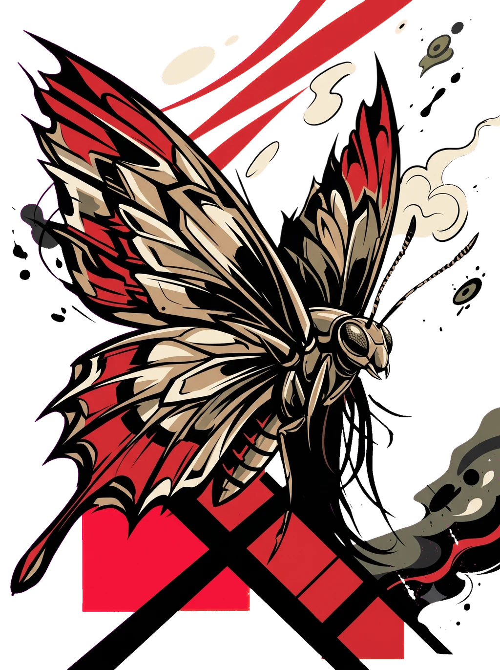 Crimson Fury Moth