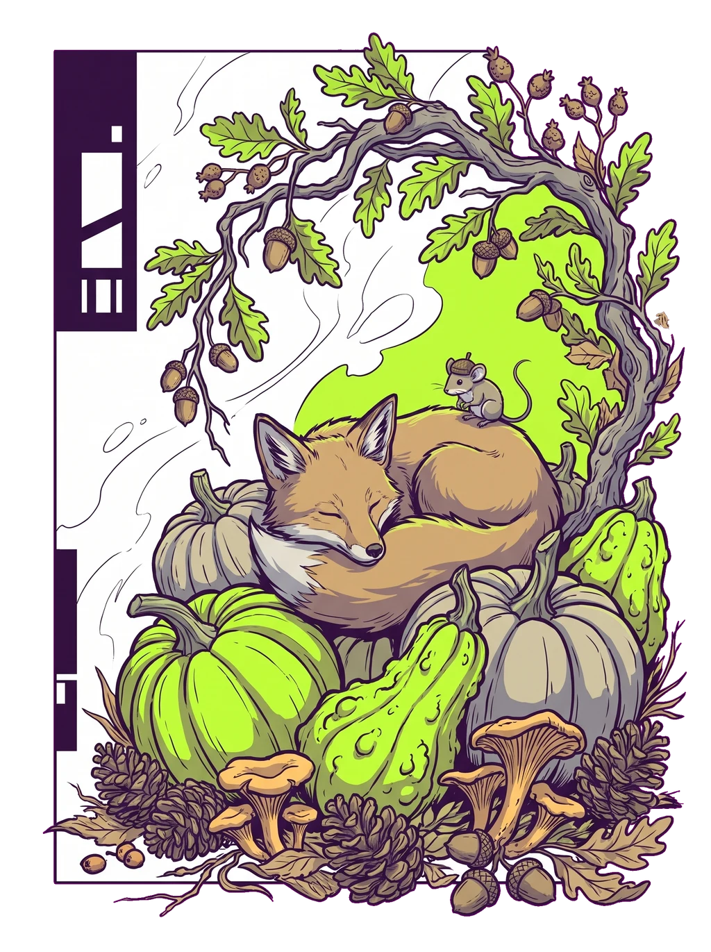 Autumn Slumber Fox & Woodland Tee
