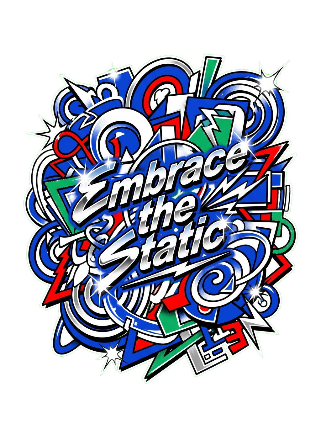 Embrace the Static Abstract Tee