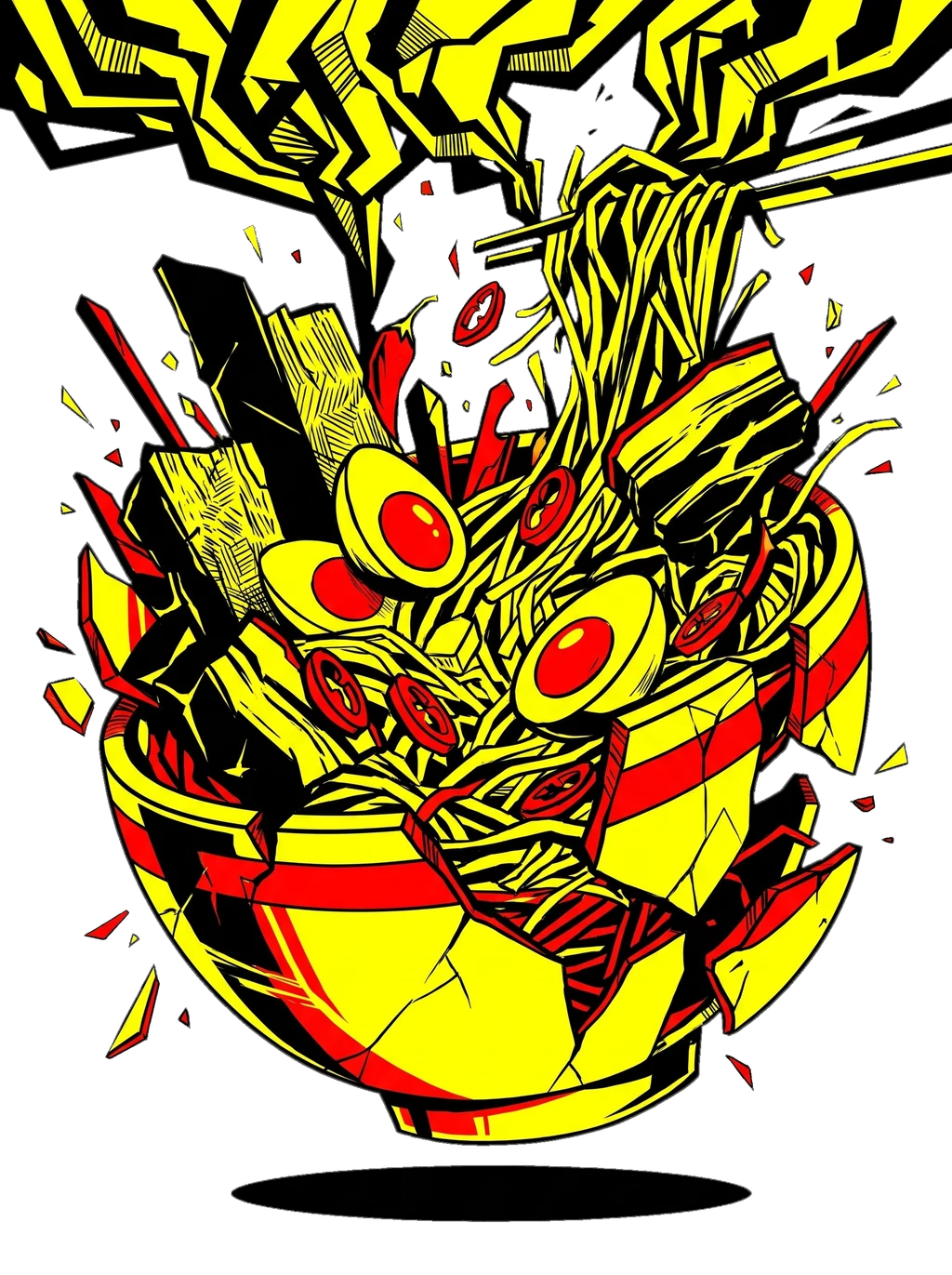 Geometric Ramen Burst Tee