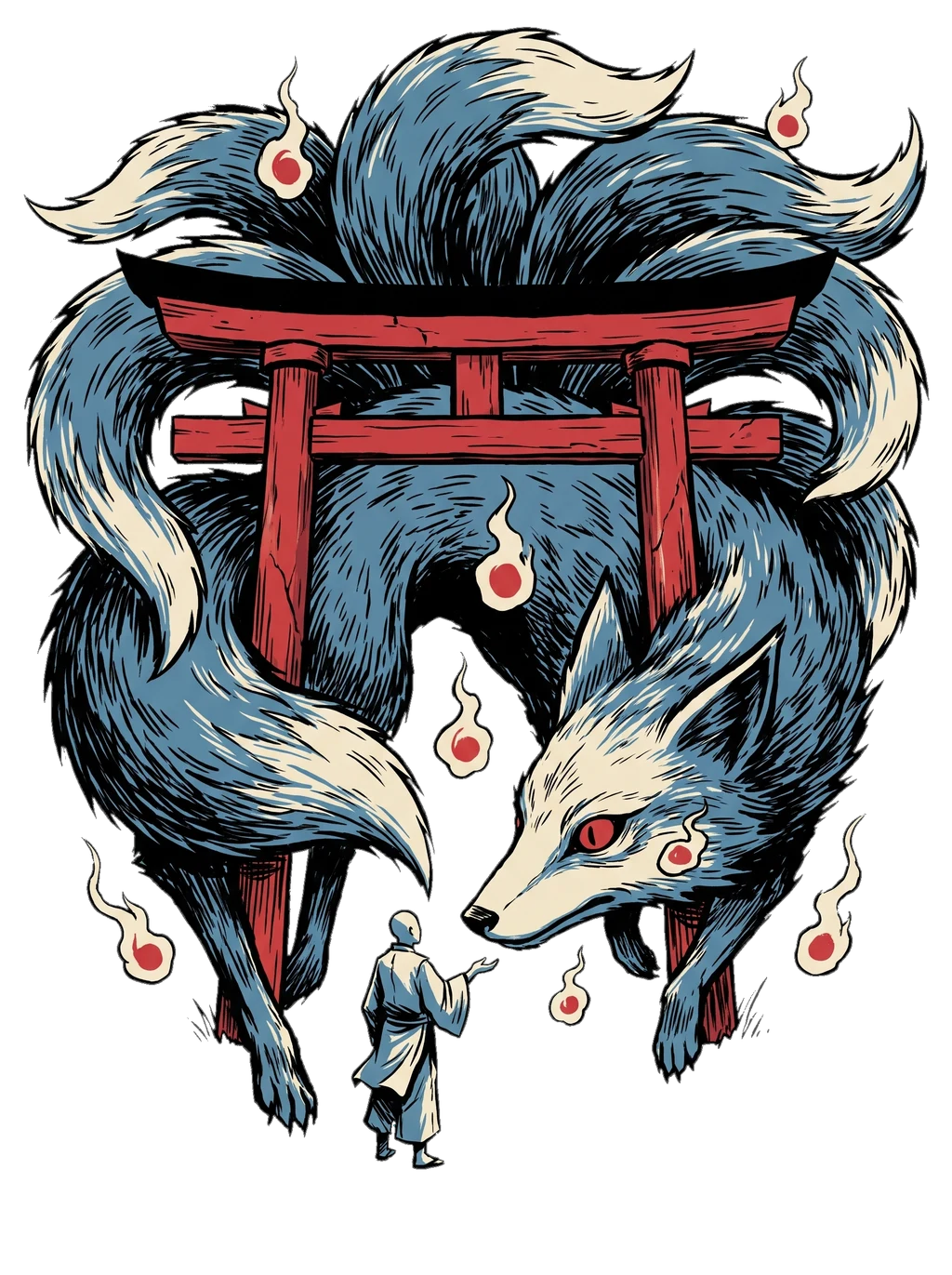 Nine-Tailed Kitsune Guardian Tee
