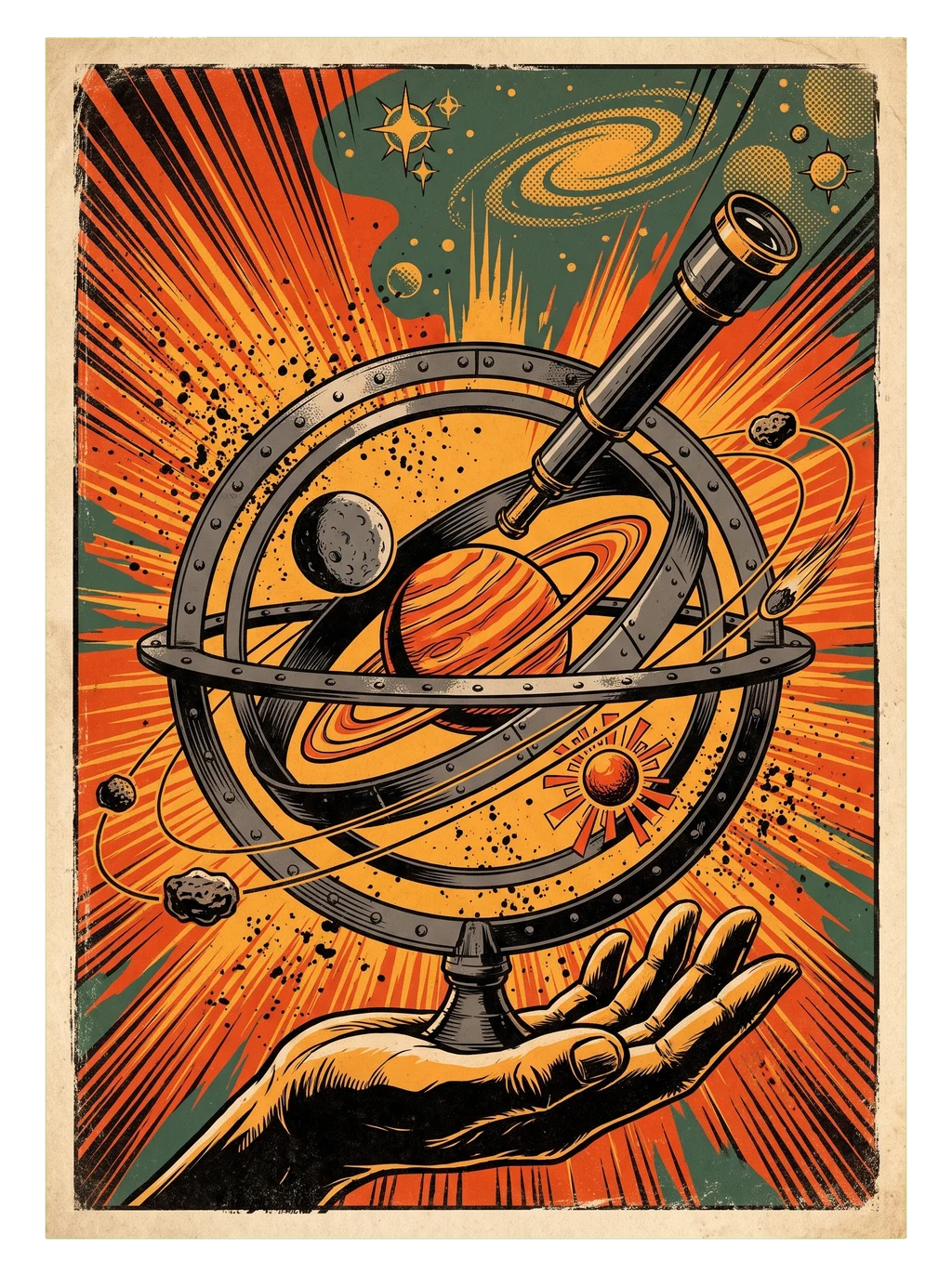 Cosmic Mechanics Armillary Sphere T-Shirt