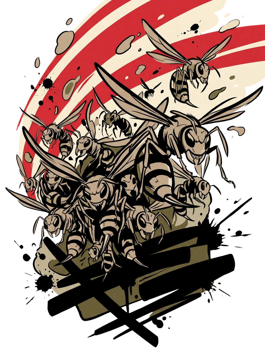 Vector Hornet Swarm Graphic Tee