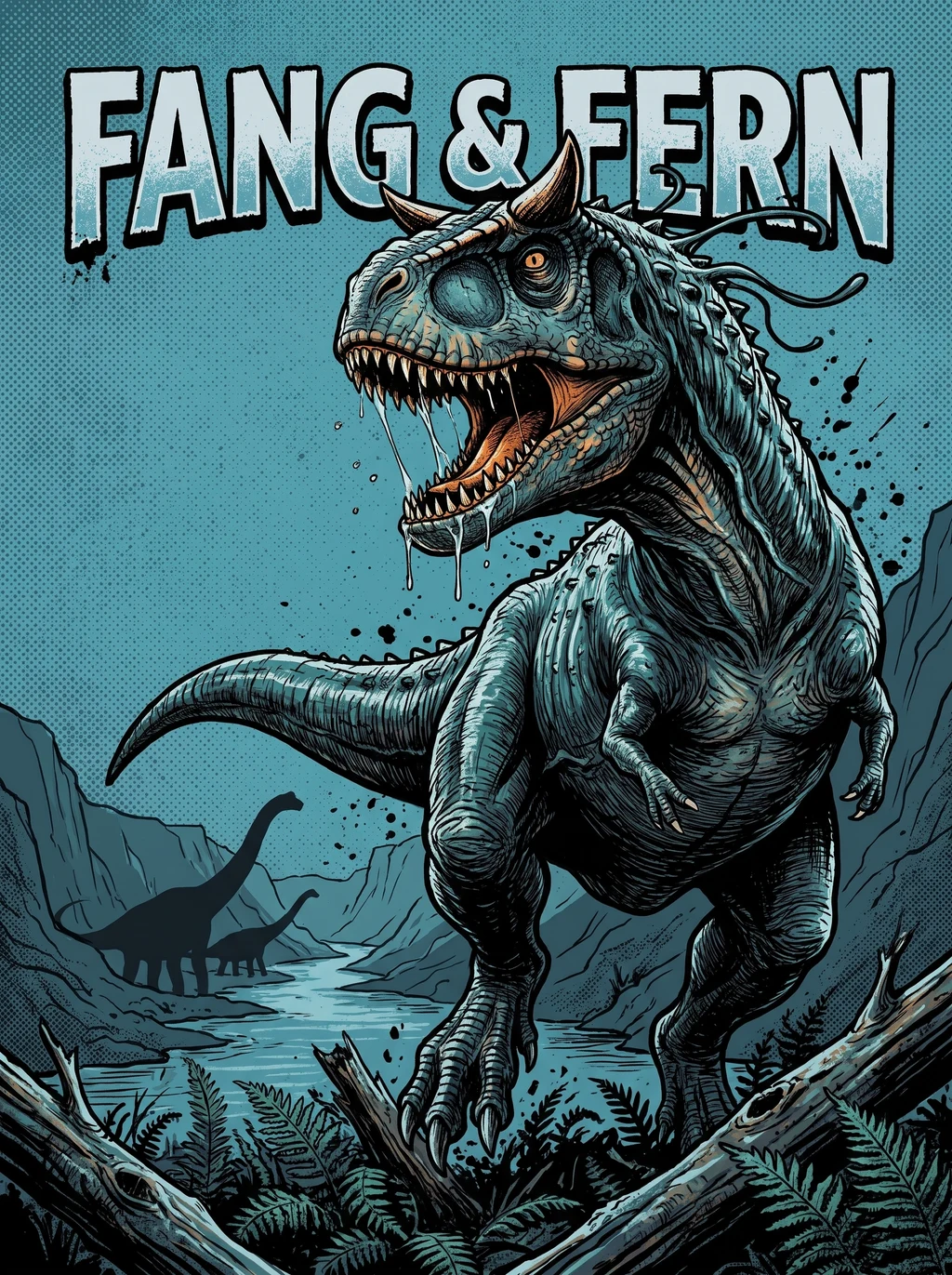 Fang & Fern Carnotaurus Vintage Graphic Tee