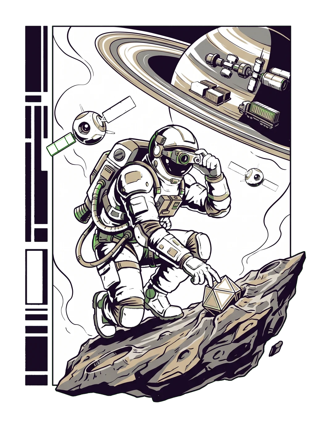 Deep Space Surveyor Graphic Sci-Fi T-Shirt