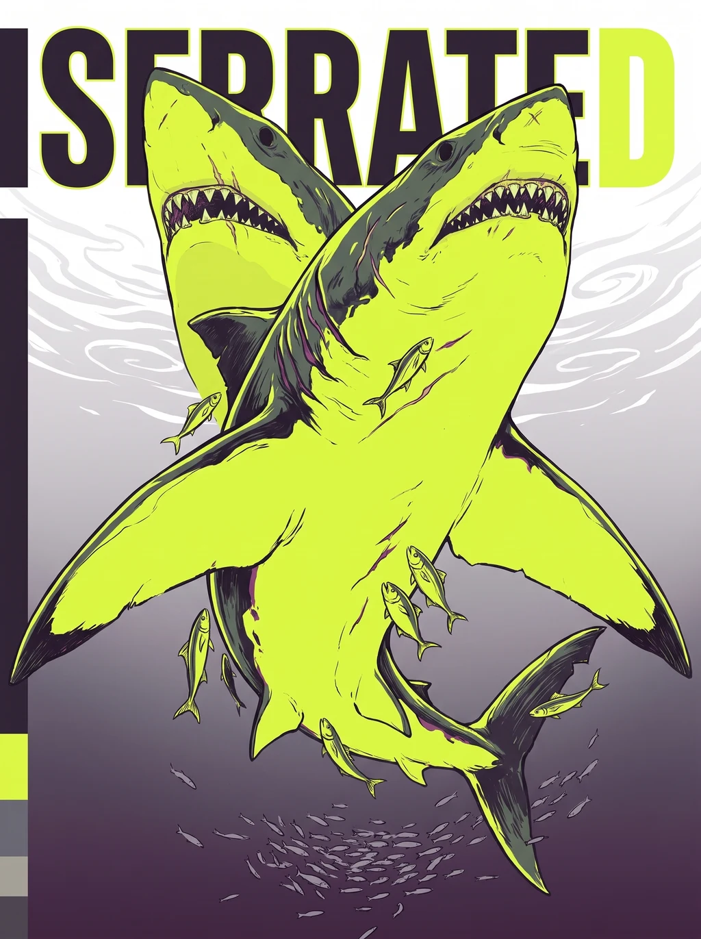 Apex Predator Shark Magazine Graphic T-Shirt