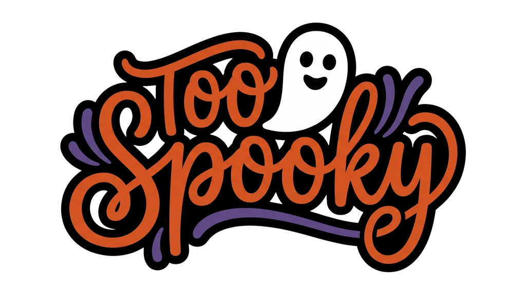 Too Spooky Embroidered Ghost T-Shirt